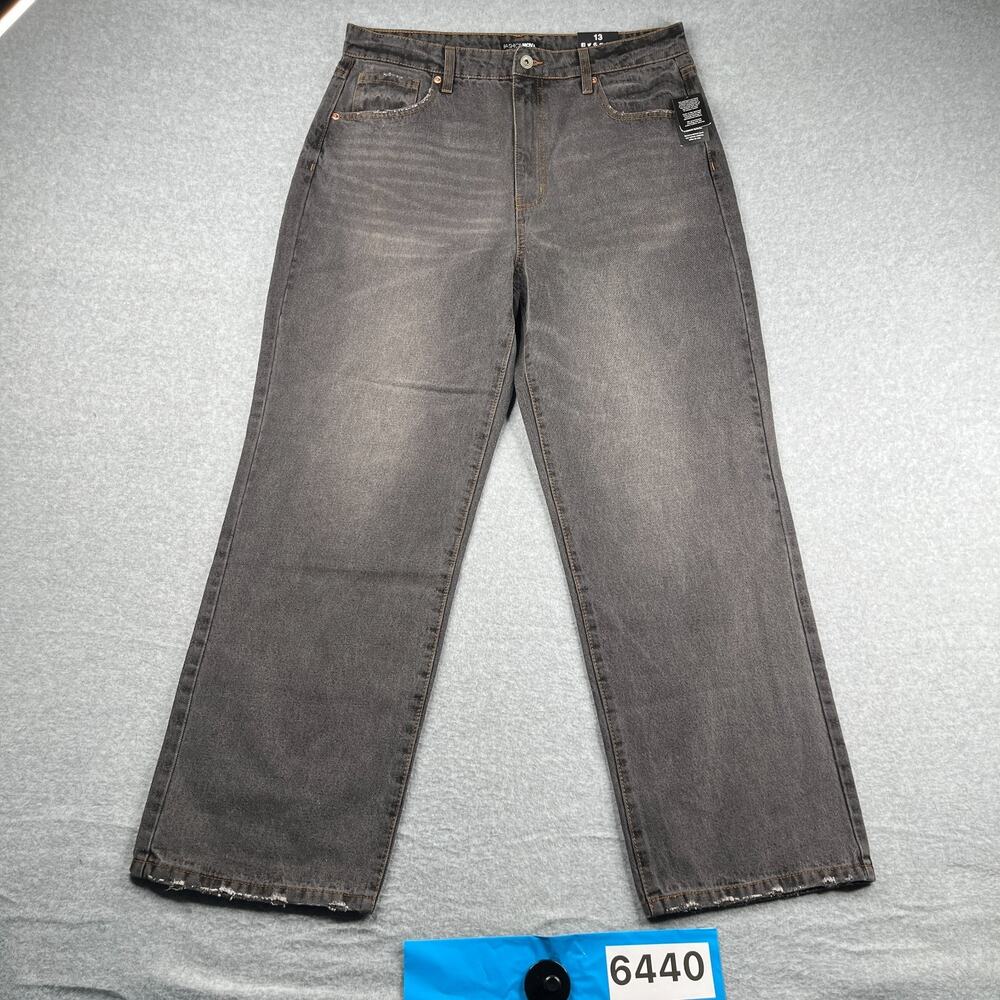 Fashion Nova Jeans Size 13 Straight Leg Black Casual Womens NEW NWT